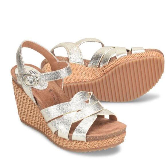 LAST PAIR! new Sofft Carlana Italian Leather Wedge Sandals  in box 252 - Picture 2 of 7